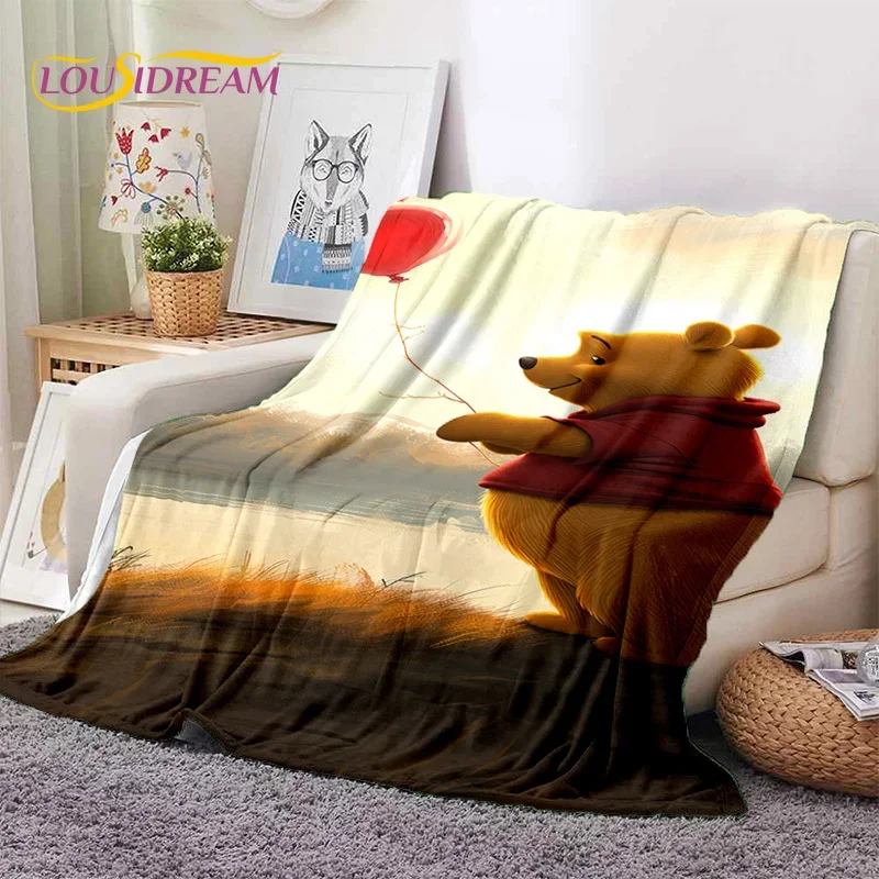 29 Style Winnie Pooh Bear Cartoon Soft Flannel Blankets,Throw Blanket Comfortable Blanket for Picnic Beds Sofa Home Bedroom Kid