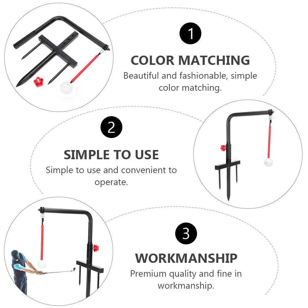 

Swing Trainer Iron Training Aid Simple Aiming Practice Tool for Beginners Durable Long Lasting Swing Technique Improvement