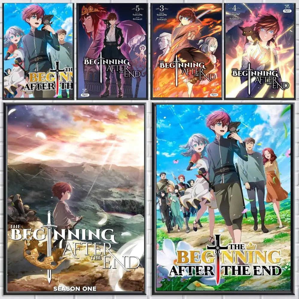 anime T-The Beginning After the End-D Poster Peel and Stick Wall Art for Cafe Office Bar and Home Decoration