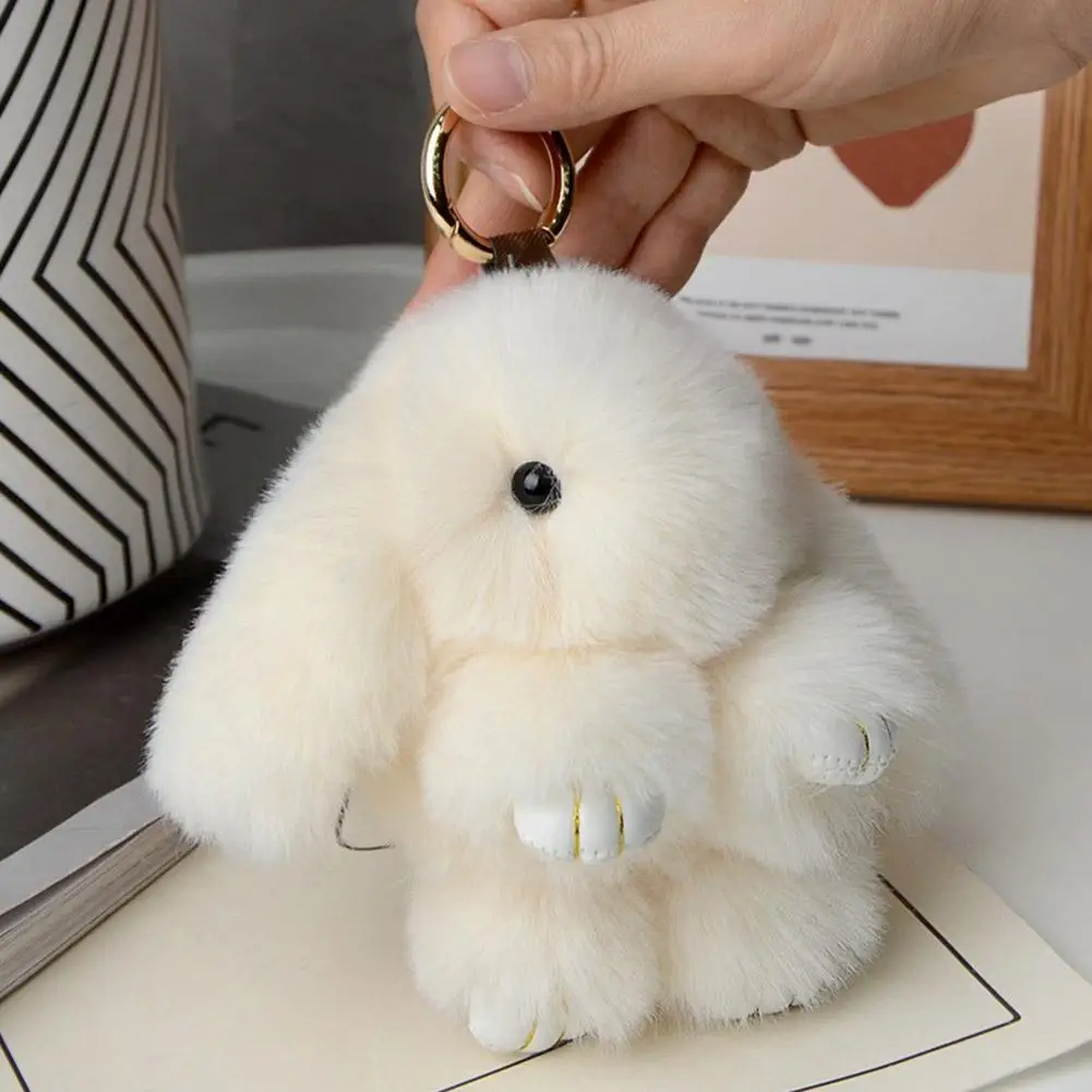 

Пушистый милый кролик, брелок из натурального меха, кролик Рекс, помпон, подарок, игрушка, кукла, женская сумка, подвеска, подвеска, автомобильный брелок, металлическое кольцо
