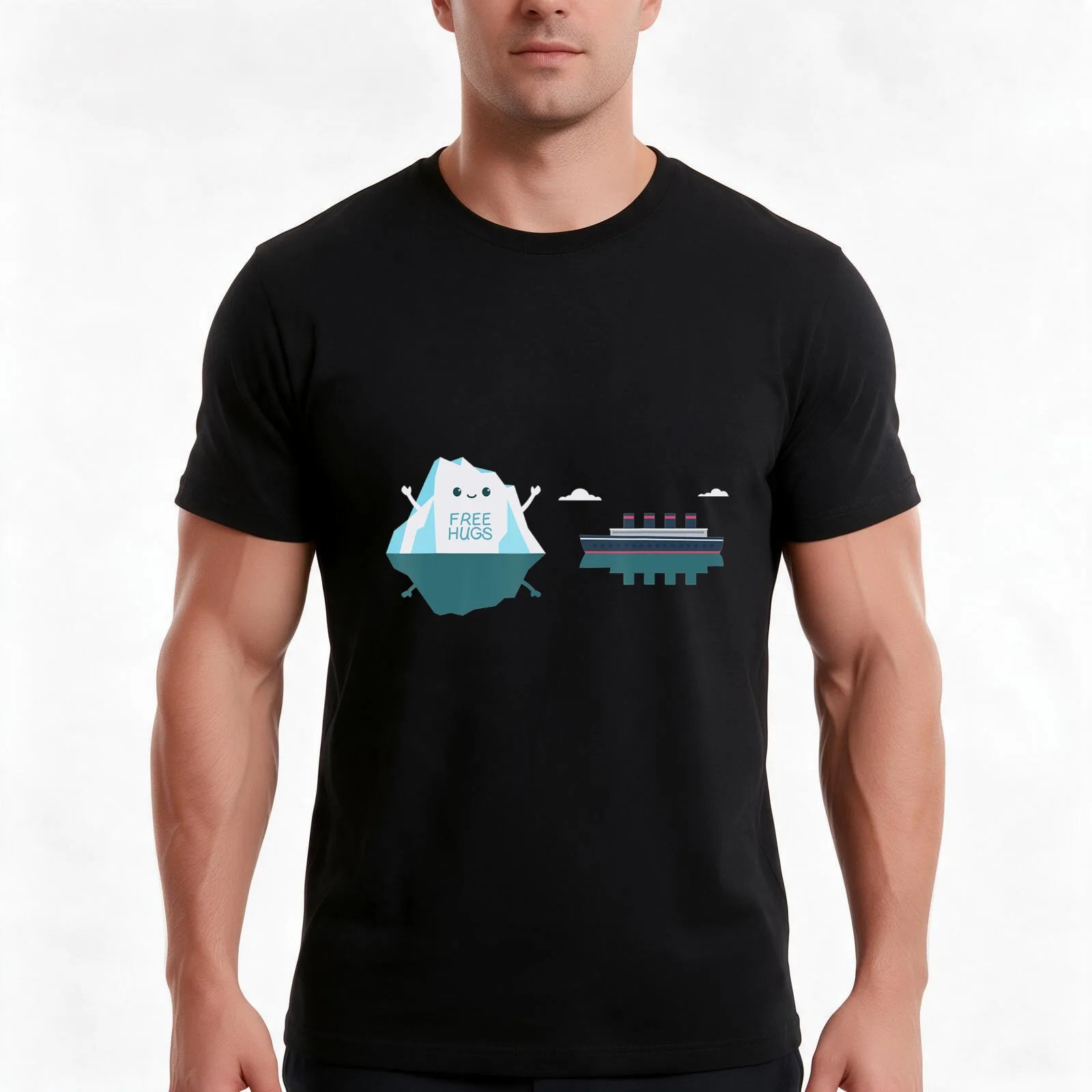 Retro Funny Titanic Cruise Ship Iceberg 1912 T-Shirt, Summer Casual Cotton Tee, Oversized Streetwear Tops, Vintage Graphic Print