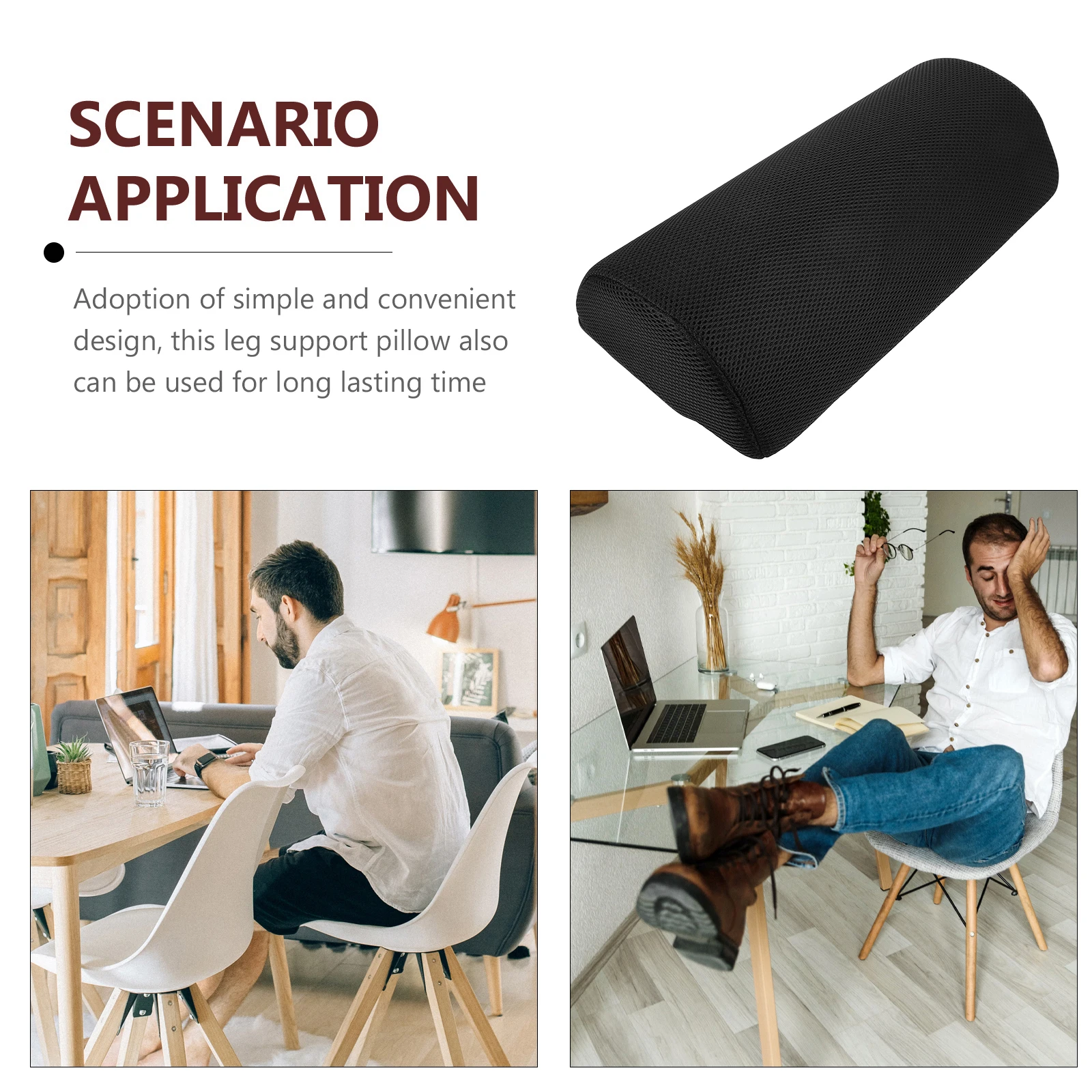 

Foot Pillow Pillows Moon Half Bolster Leg Knee for Sleeping Legs When Polyester Office