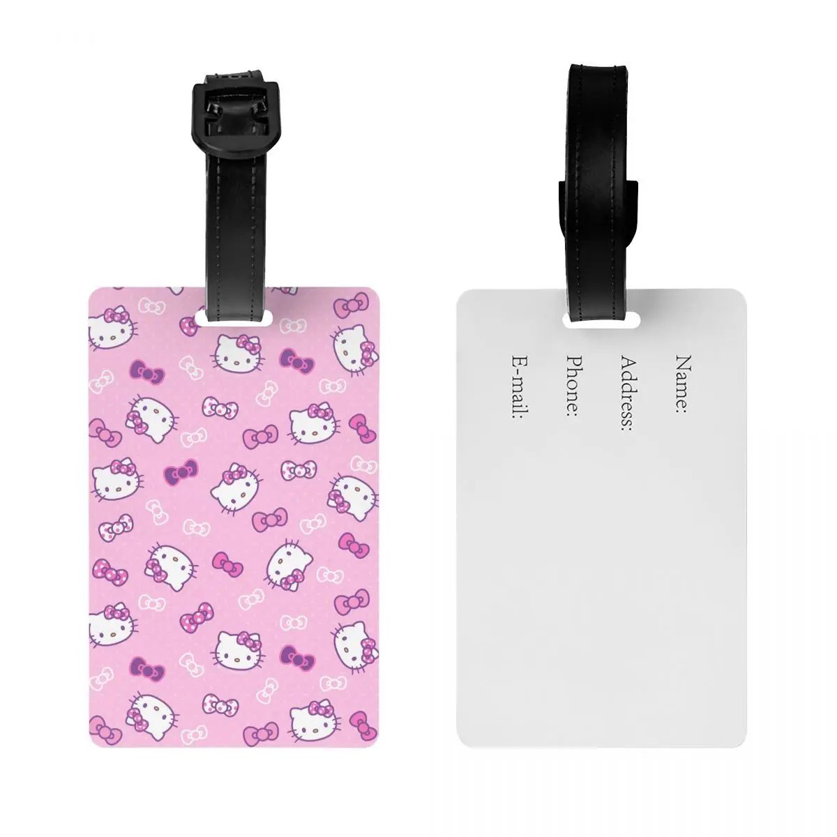 Custom Sanrio Hello Kitty Bagagelabel Voor Koffers Mode Bagagelabels Privacy Cover Id Label