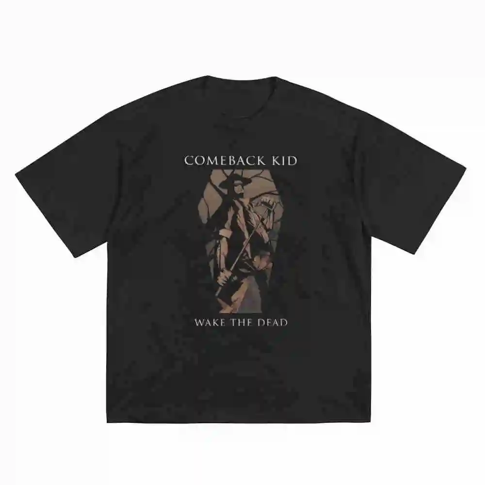 Comeback Kid Wake The Dead Skeleton Short Sleeve Tee 100% Cotton T-Shirt