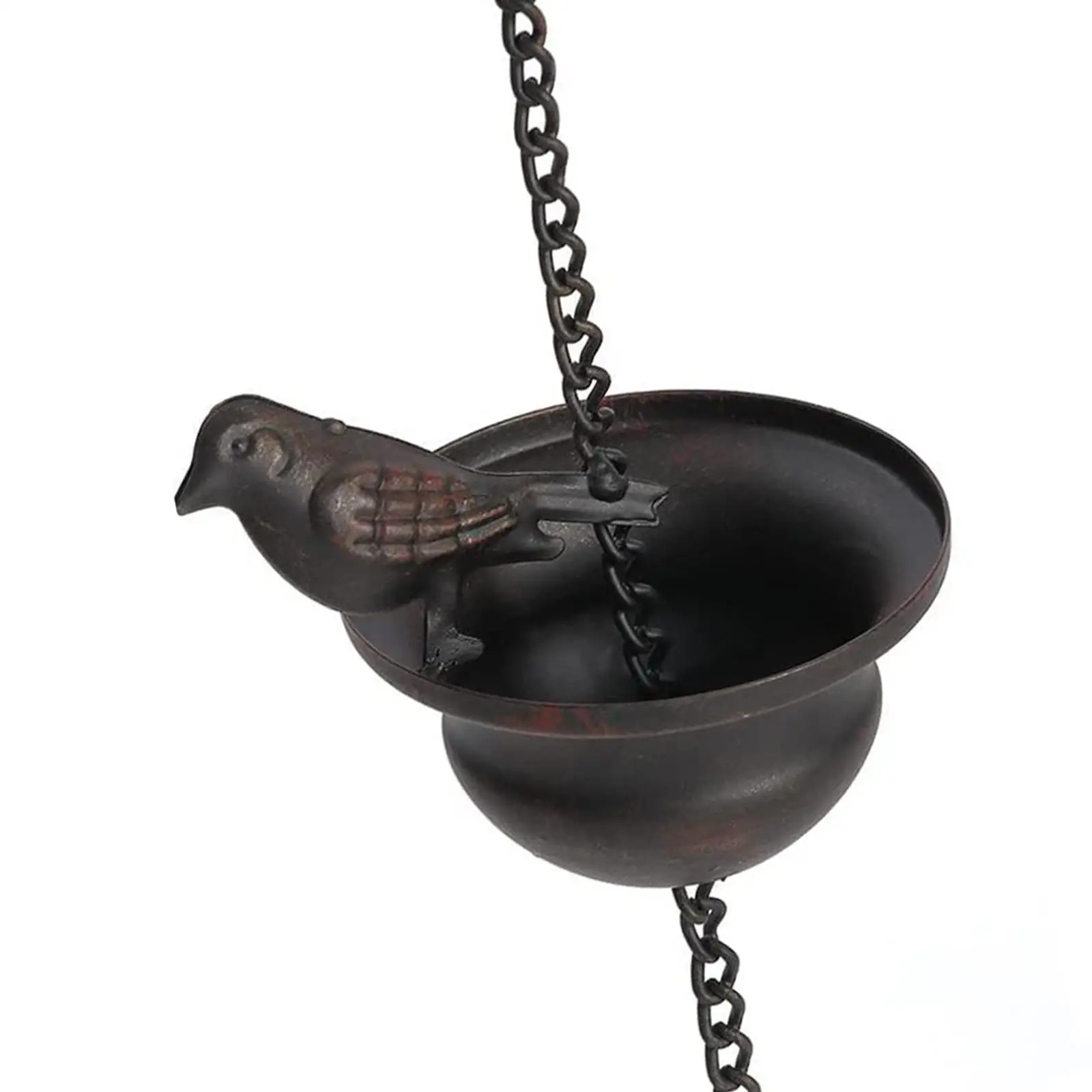 Creative Bird Rain Chains Iron Cup Rain Chain for Decorative Outdoor Yard Downspouts and Roofs