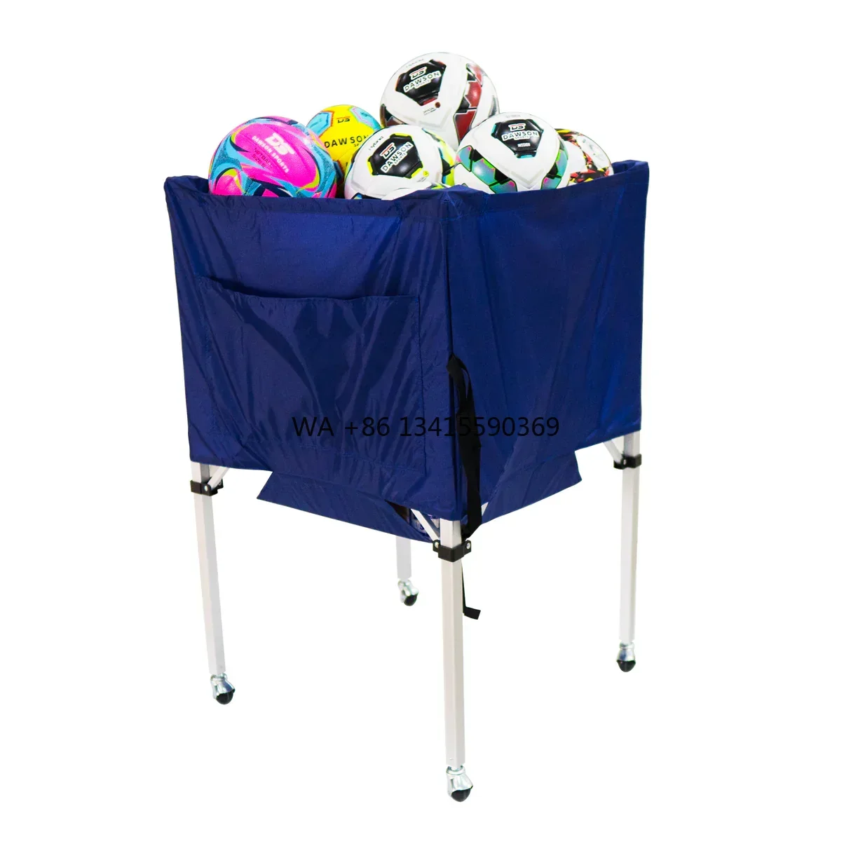 

High Quality Movable Basketball Pick up Cart Foldable Football Tennis Ball Basket Tennis Ball Cart