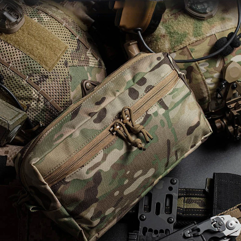 

GP Sub Bag (широкая) уличная сетчатая сумка на молнии, сумка для мелочей, волшебная замша, крепление Molle, адаптивный пояс, тактический жилет, чехол
