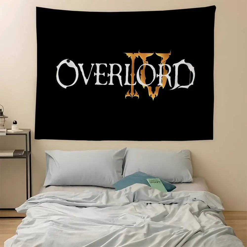 Popular Overlord Anime Cartoon Tapestry Art Science Fiction Room Home Decor Wall Hanging Sheets