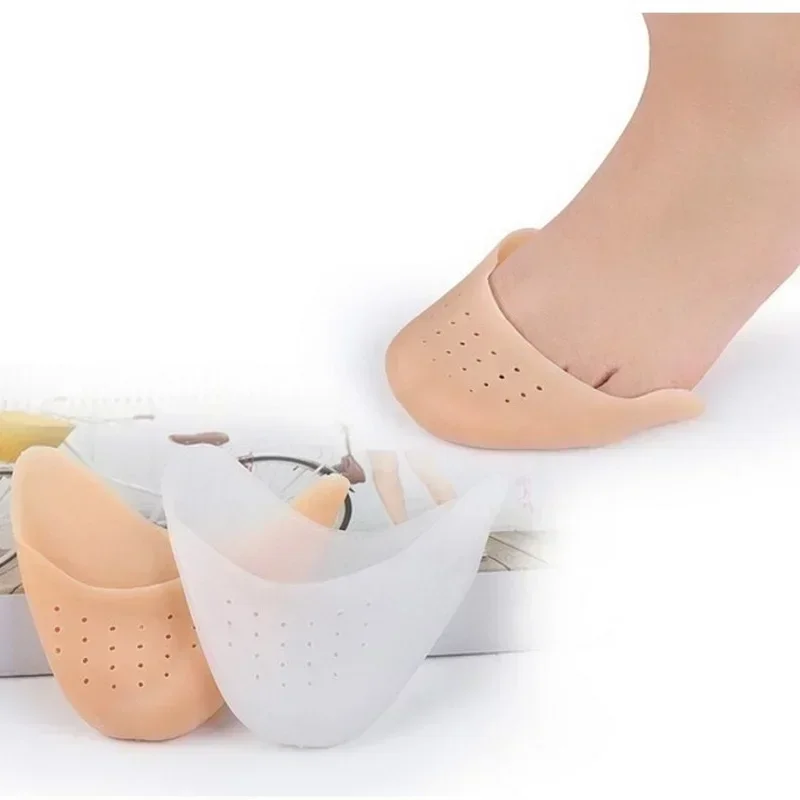 Protector de punta para zapatos de baile de Ballet con orificio de aire, herramientas de silicona para el cuidado de los pies, insertos absorbentes de suela, 1 par de almohadillas para los pies