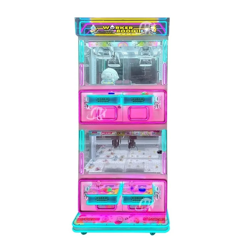 

MAKER New 4 Player Coin Throwing Toy Claw Crane Grab Machine Multi Person Claw Game Machine