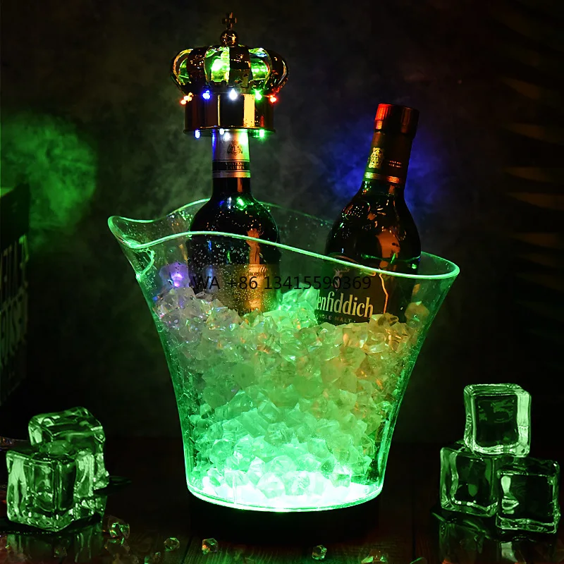 

Wholesale Rechargeable LED RGB Variable Light Bar Atmosphere Ice Wine Bucket for Counter for Holiday Party & Beverage Tubs