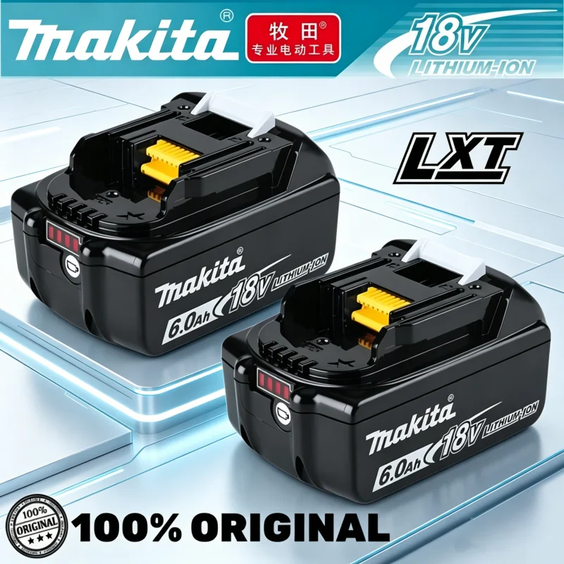 

Genuine Makita 18V 6.0Ah battery with charger set for Makita 18V power tool DDF487 DTW700 GBA404 DUC150Z DHR183Z