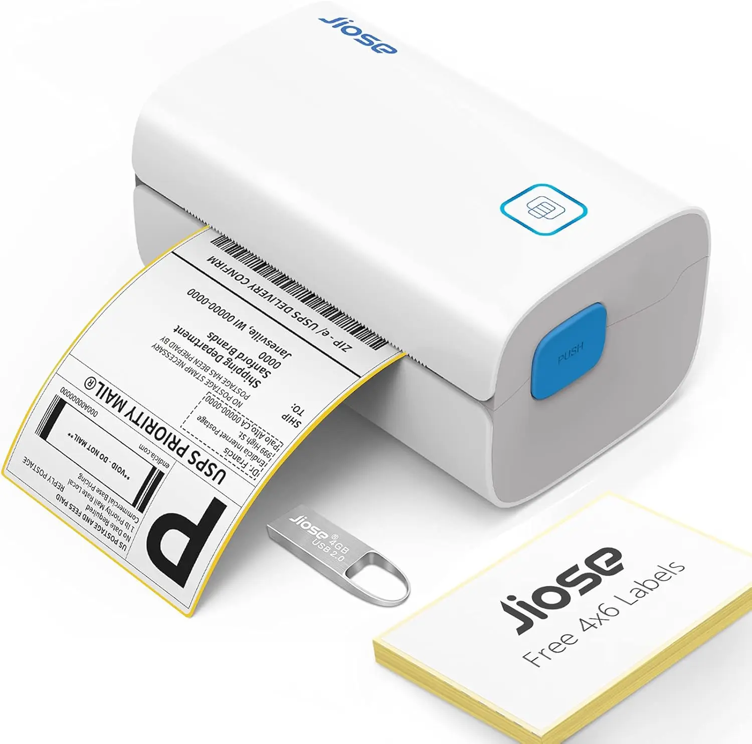 

4x6 Thermal Label Printer for Small Business - One-Click Printing on Windows, Mac, Chrome, Supports USPS, Shopify, eBay (White-G