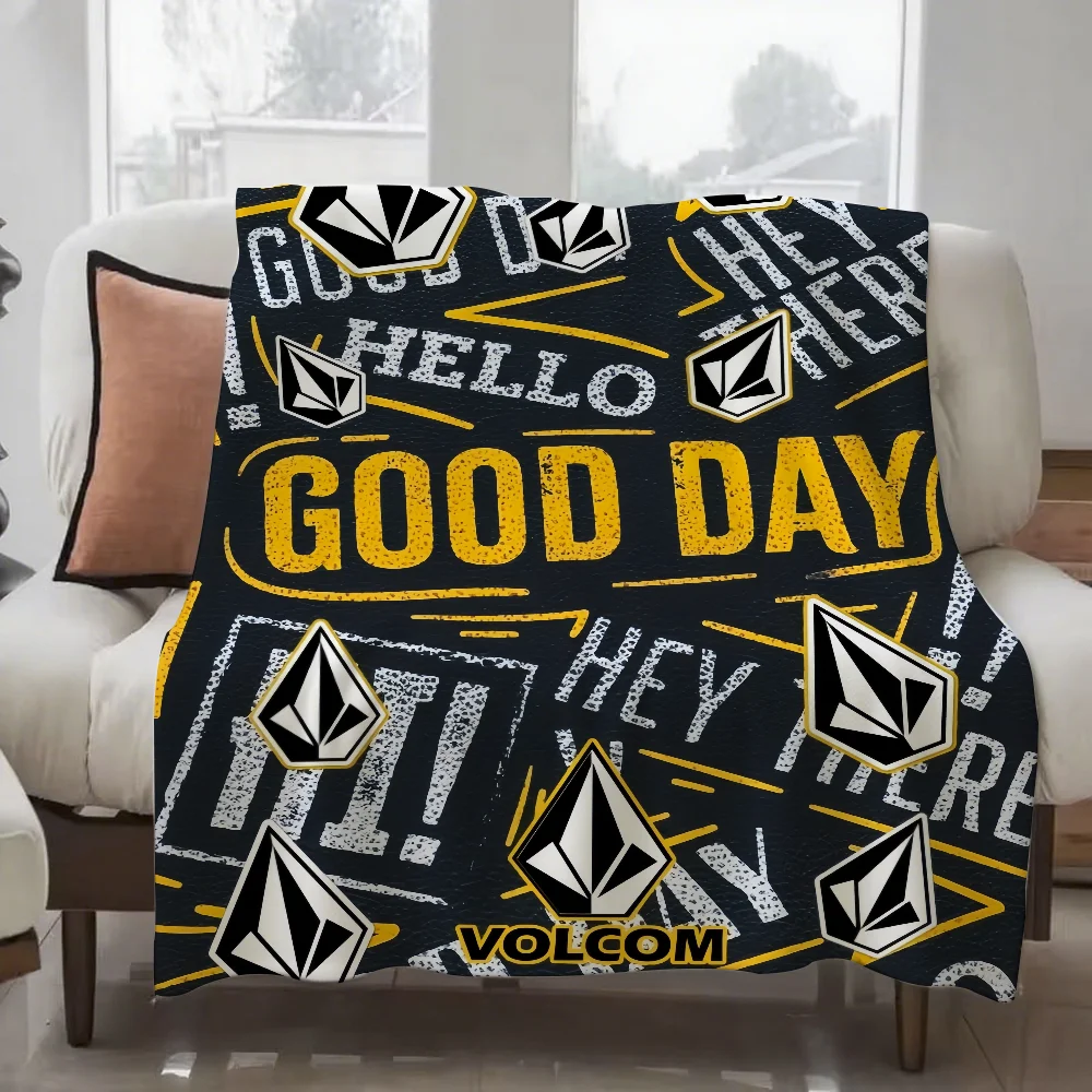 

V-VOLCOM LOGO Blanket Design Lightweight Throw Blanket For Dorms, Naps, Living Room, Office,Sofa,All-Season