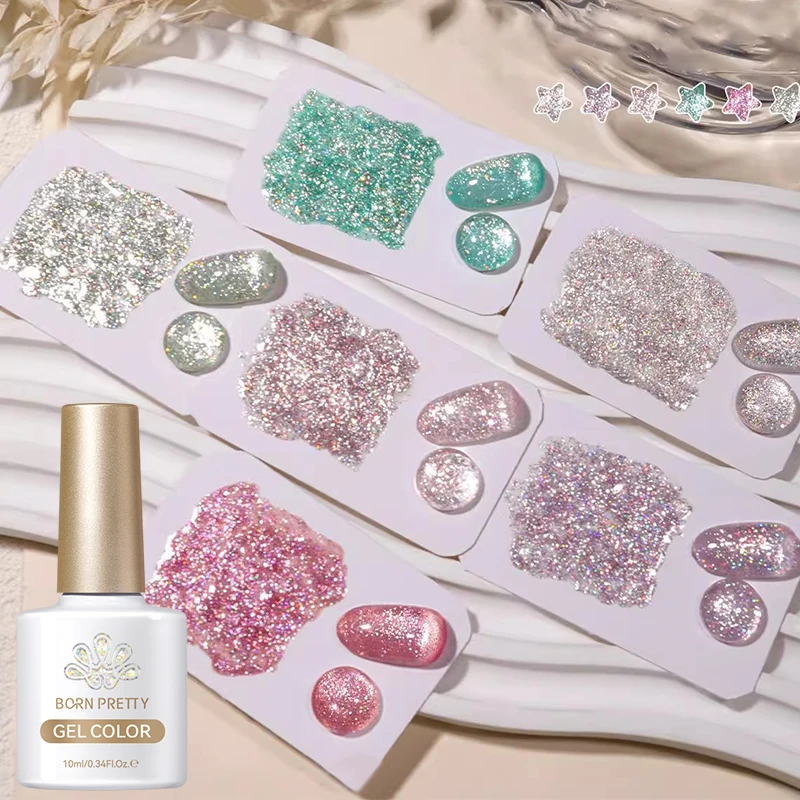 BORN PRETTY 10ml réfléchissant écrasement Starlight Gel vernis à ongles étincelles paillettes tremper UV vernis Nail Art manucure décoartion