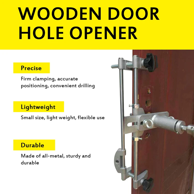 Wooden Door Lock Hole Opener Slotting Machine Mortiser Kit Slotter Mortising Template Jig Woodworking Installation Door Lock