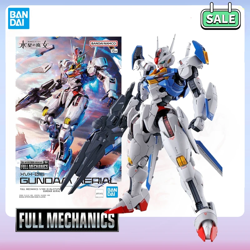 In Stock Bandai BB Original FULL MECHANICS FM 1/100 Witch Mercury GUNDAM AERIAL Anime Action Figure Assembly Model Kit Toy Gift