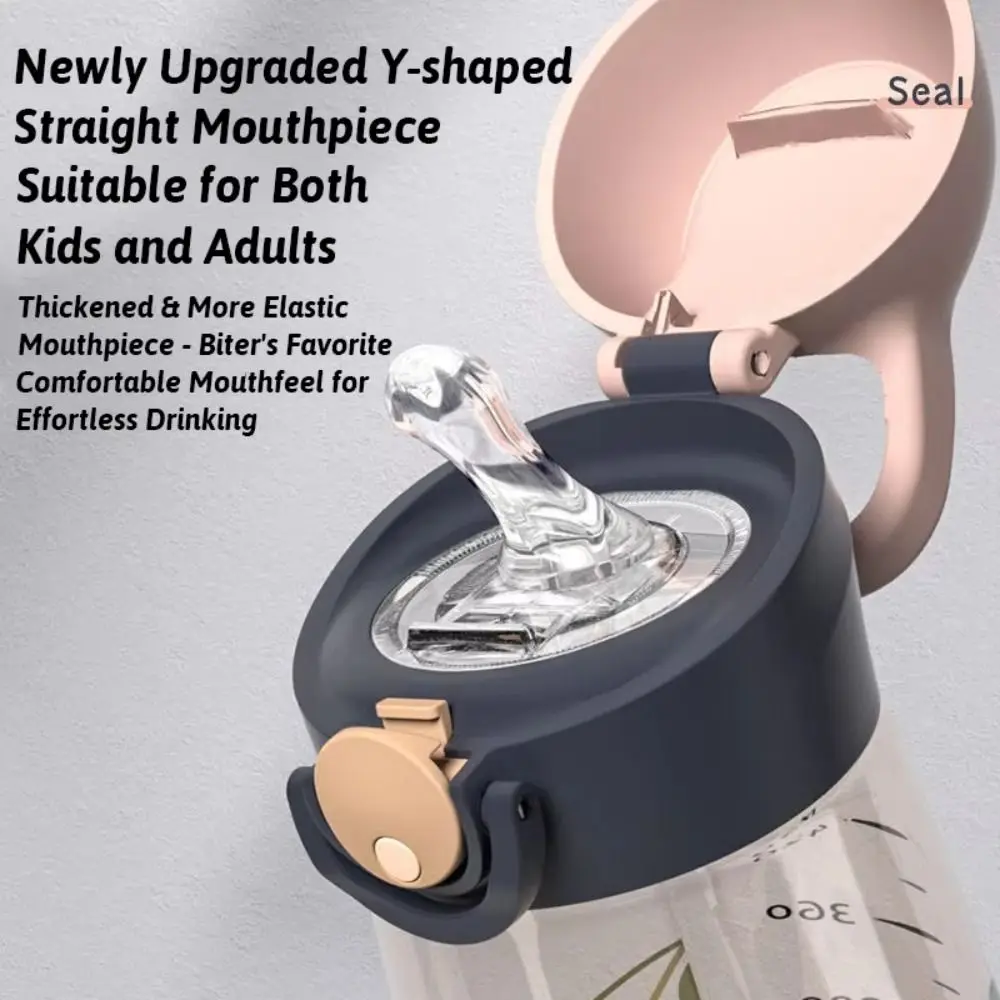 

С соломинкой, 500 мл, бутылки для воды, герметичные, прозрачные, безопасные, соломенные чашки, легко чистящиеся, вместительная чашка для питья, спортивная