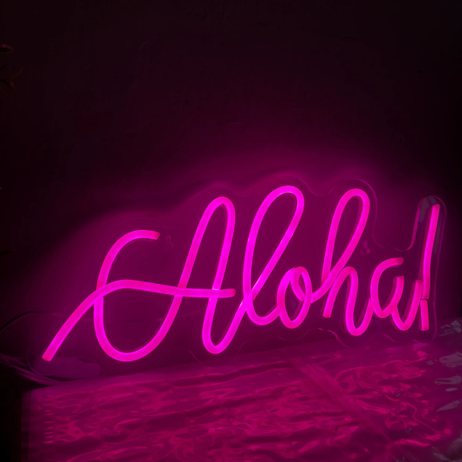 Aloha Neon LED Sign Home Decor Bedroom Living Room Office Studio Gym Restaurant Coffee Shop Hotel Mall Wall Decor Glow Neon Ligh