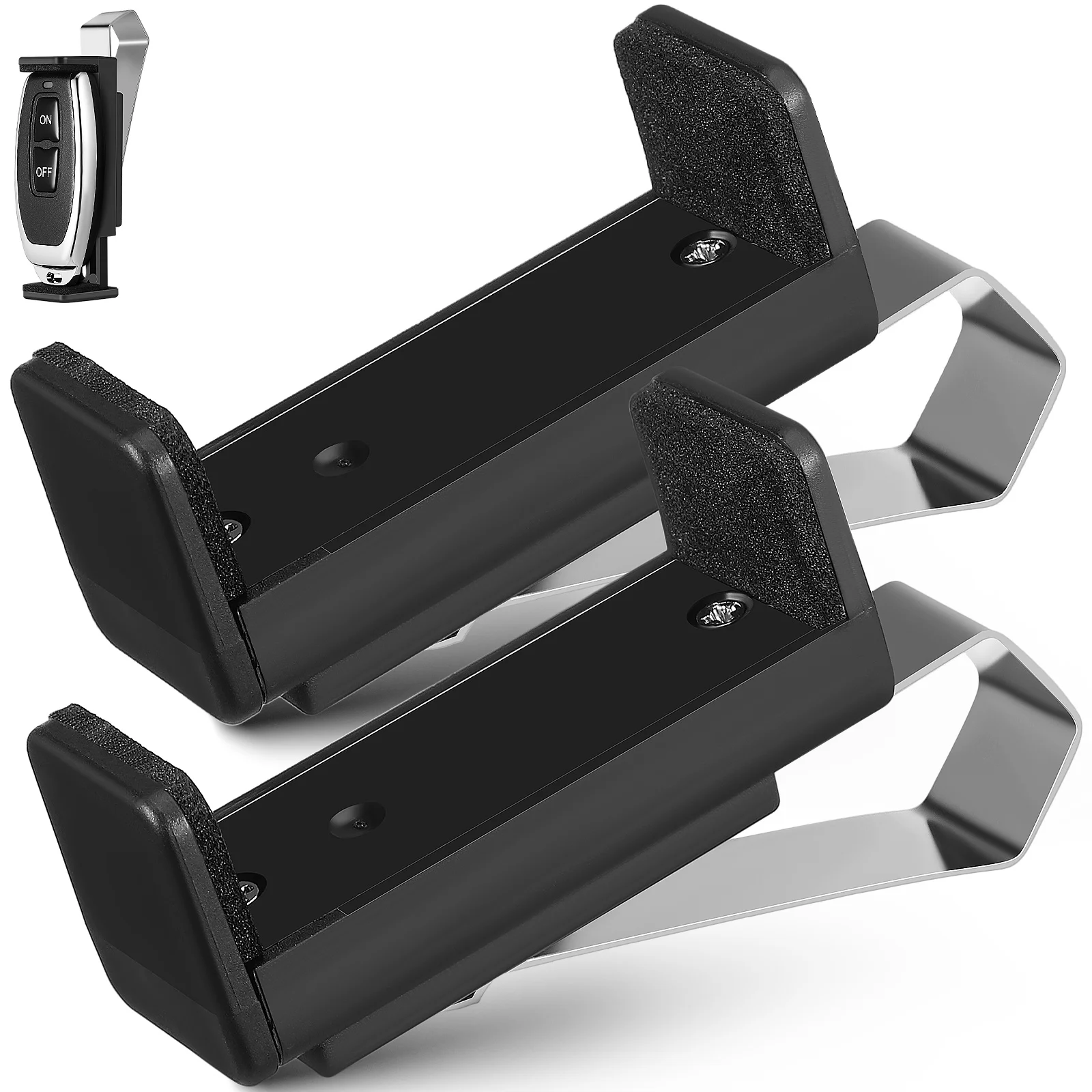 

2Pcs Visor Remote Holder Adjustable Length Garage Door Remote Clip Secure Grip Universal Fit Visor Mount