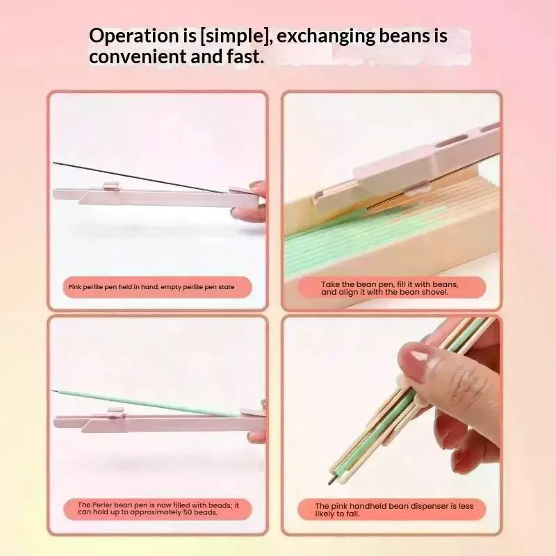 Multipurpose Handheld Storable Bead Pen Efficient Jam-Free Press-Type Bead Pen Comfortable Grip Time-Saving Bead Placement Tool