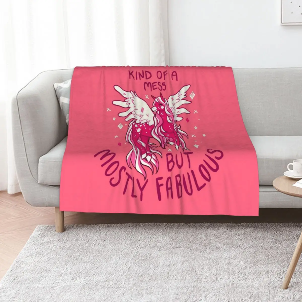 KIND OF A MESS Pegasus Throw Blanket cosplay anime Soft Big wednesday Heavy Winter beds Bed Fashionable Blankets