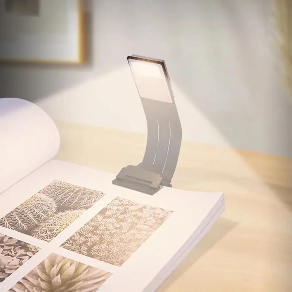 Eye Protection Book Clip Lights Clip-on 4 Gear Dimming LED Reading Lamp with Clip Flexible Folding Mini Desktop Table Lamp