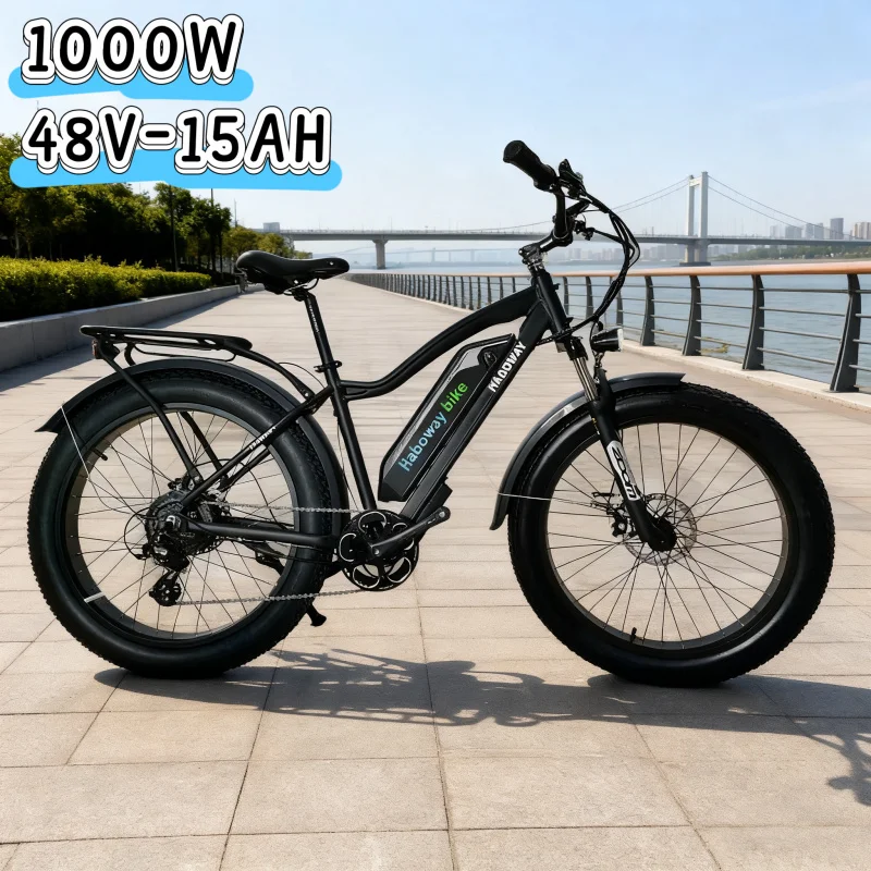 

Electric bicycle is equipped with a 1000W powerful motor and 48V15AH safety battery. The 26-inch E-bike is extremely convenient.