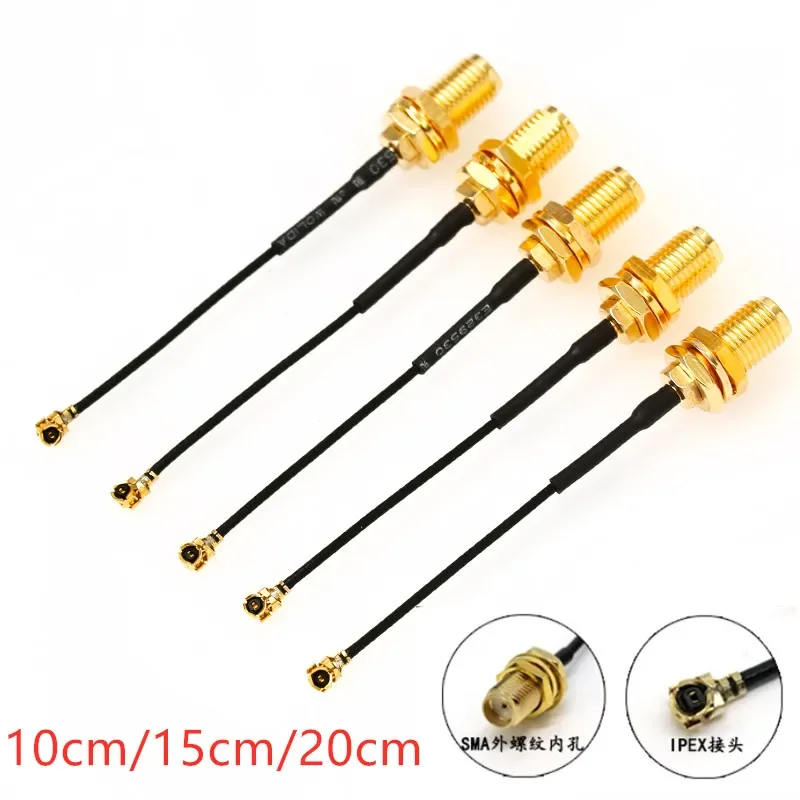 

5pcs SMA Connector Cable Female to uFL/u.FL/IPX/IPEX RF Coax Adapter Assembly RG178 Pigtail Cable 1.13mm