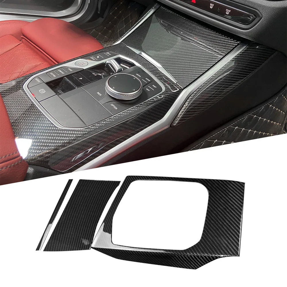 

Real Carbon Fiber Center Console Gear Shift Panel Cover Trim For BMW 2 3 4 Series G20 G22 G42 330i 325i 430i M3 G80 M4 G82