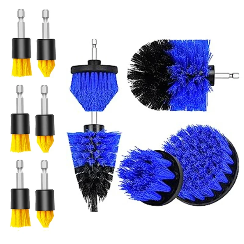 EAFC Electric Scrubber Brush Drill Brush Kit Power Drills Scrubber Brush For Car Wash Cleaning Tires Brush For Car Accessories