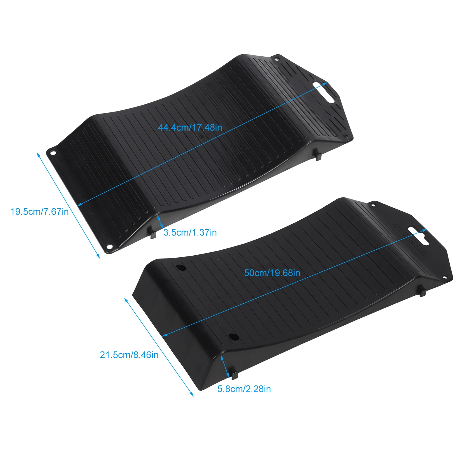 2Pcs Tire Protector Ramp Vehicle Storage Ramp Group Curve Low Profile Ramp Car Anti slip Tire Pad Block RV Outdoor Accessories