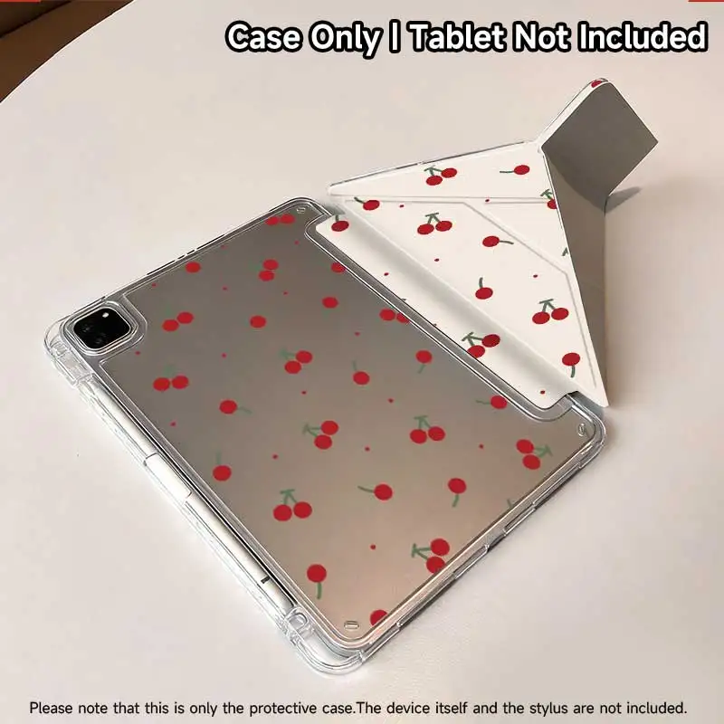 Y-fold stand protective shell for iPad A16 10/11th generation, iPad 10.2, Mini 6/7, Air 7/6/5/4, transparent acrylic back panel