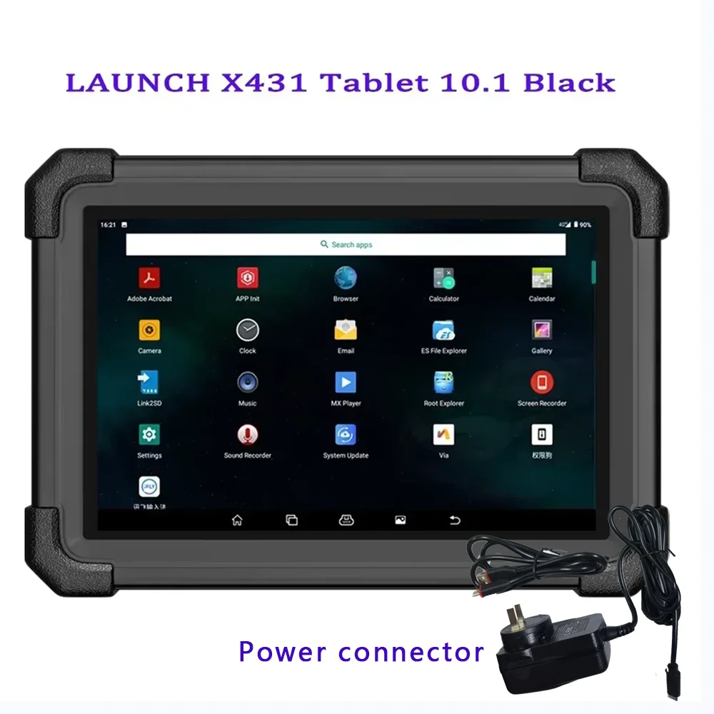 Tablet 10.1 Black 4GB RAM for Launch X431 Android Bluetooth for OBD2 Car Diagnostics Tool 64GB Storage Auto Diagnotic Tool