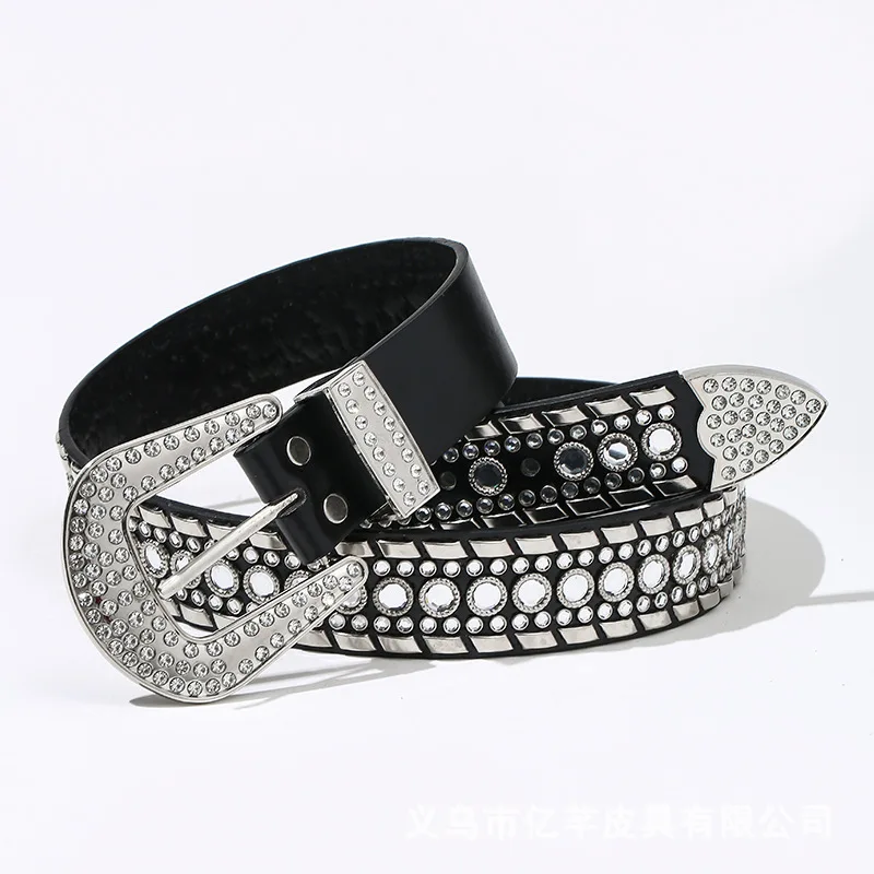 

Fashion High Street Women's Rhinestone Belt Personality Inlaid Diamond Jeans Trend Accessories Luxury Versatile New Belt