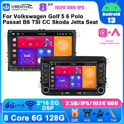 HU Car Radio Android For Volkswagen Golf 5 6 Polo Passat B6 TSI CC Skoda Jetta Seat Muiltmedia CarPlay GPS Navigation WIFI 2din