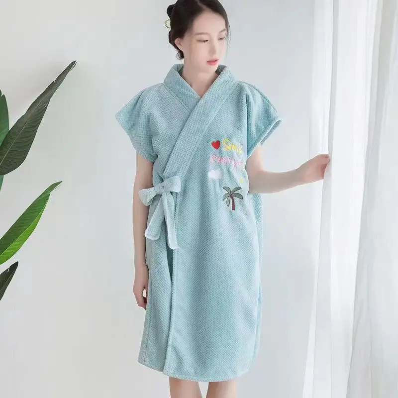 Japanese Traditional Style Woman Embroidery Pajamas Sleepwear Cottom Kimono Yukata Lover Home Bathrobe Nightgown Leisure Wear