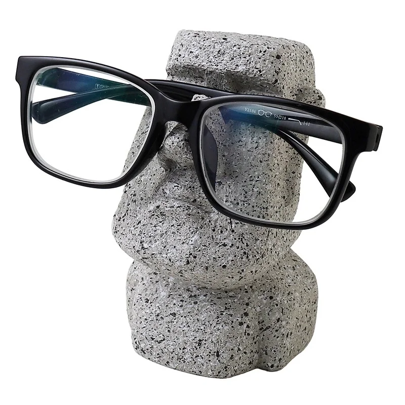 Stone Man Eyeglasses Rack Stand Creative Portrait Eyeglasses Display Rack Decorations Display Desktop Eyeglasses Rack Storage