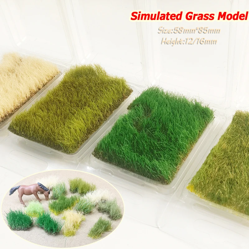 12/16mm Miniature weeds cluster hand-torn model Grass needles micro mountain landscape sand table decor train railway DIY layout