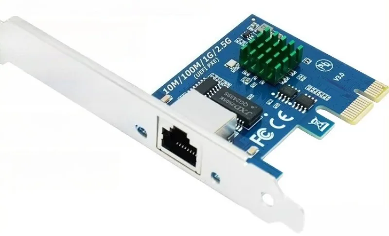 Disordered, diskless network interface card 2.5G, plug-in for computer, spare parts, mac modification, suitable for engineers