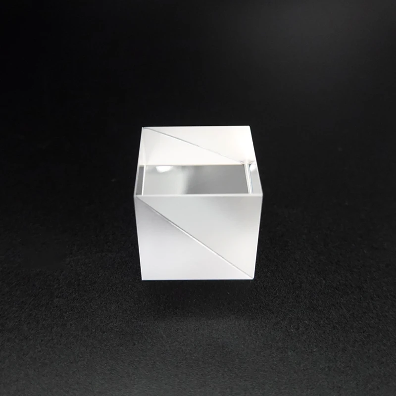 Beam Splitter 25mm Optical Glass Prism Beam Splitting Prism Cube Splitting Ratio 50%:50% for Optical Experiment