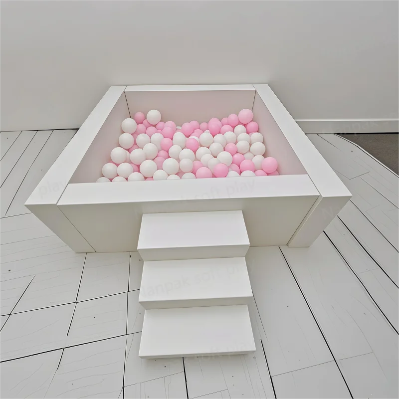 

Modern White 4ft 5ft 6ft Foam Indoor Soft Play Ball Pit for School Kid Party Event Birthday Club Hire Ball Pool Equipment