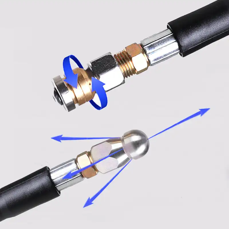 Imagem -06 - Esgoto Jato Bico com Lavadora de Pressão Esgoto Jet Bico Design Durável Rapidamente Conector Aço Inoxidável