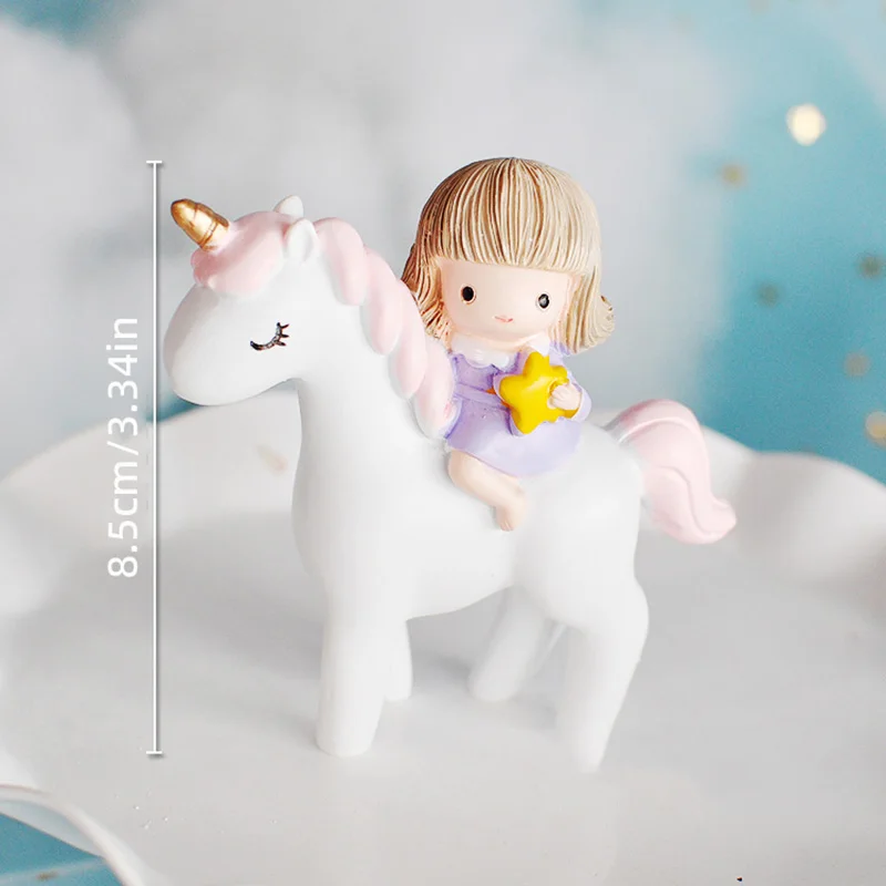 Einhorn-Kuchenaufsatz, Mädchen-Geburtstagsparty-Dekoration, bunter Regenbogen, für Kinder, ein Jahr, Partyzubehör, Babyparty-Dekoration, Mädchen, 16. – Detail 13