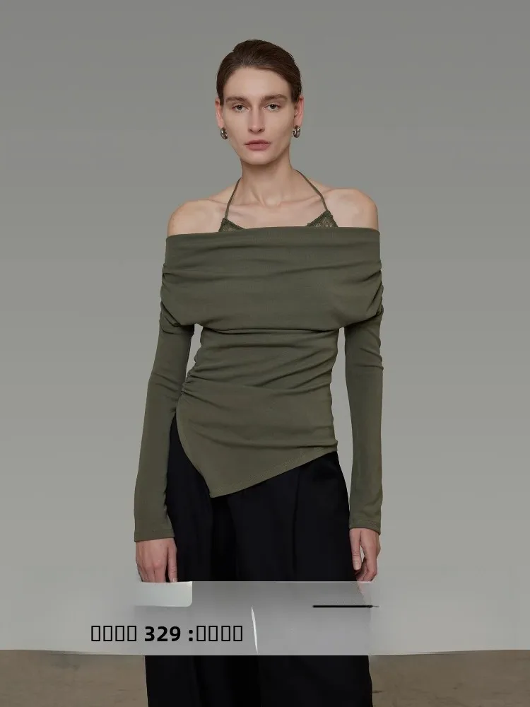 

Женский вязаный свитер Neline с открытыми плечами, свободный крой, универсальный, весна 2026, новинка, топ с эффектом высокого качества