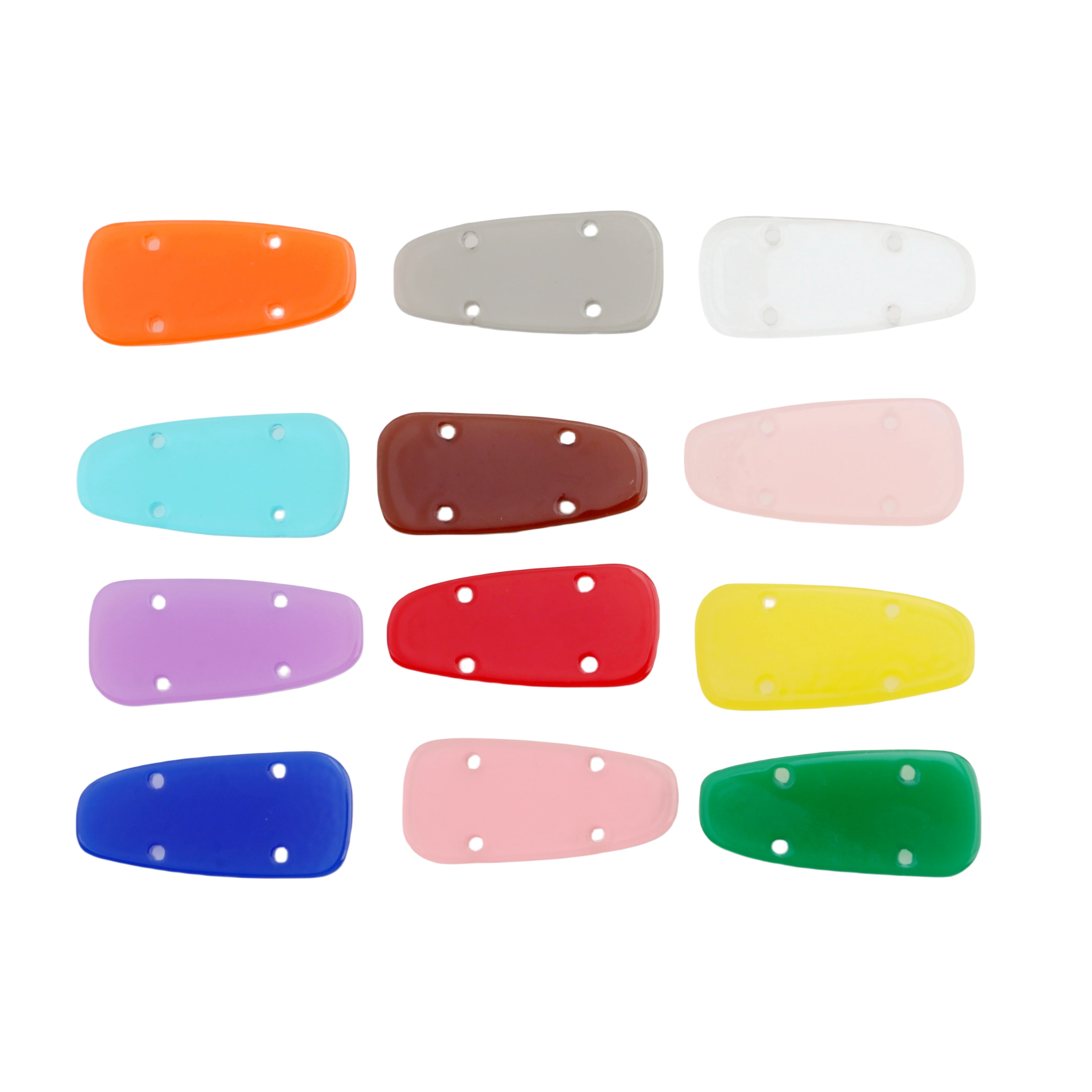 

12PCS Candy Color Acrylic Geometry Connectors Teardrop Earring Parts Abstract Pendant,4Holes Earrings Findings,ACE350 KM