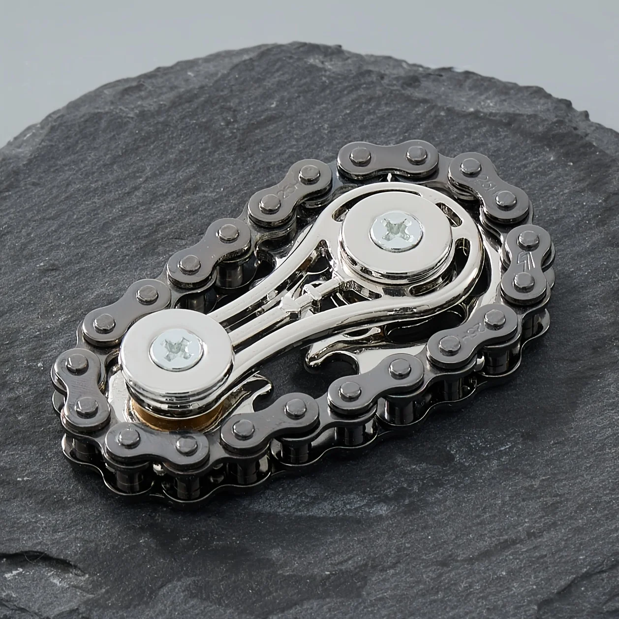 1 Uds piñones volante yema del dedo Gyro Fidget Spinner adultos niños antiestrés ansiedad cadenas de bicicleta de Metal EDC Spinner Fidget Toys