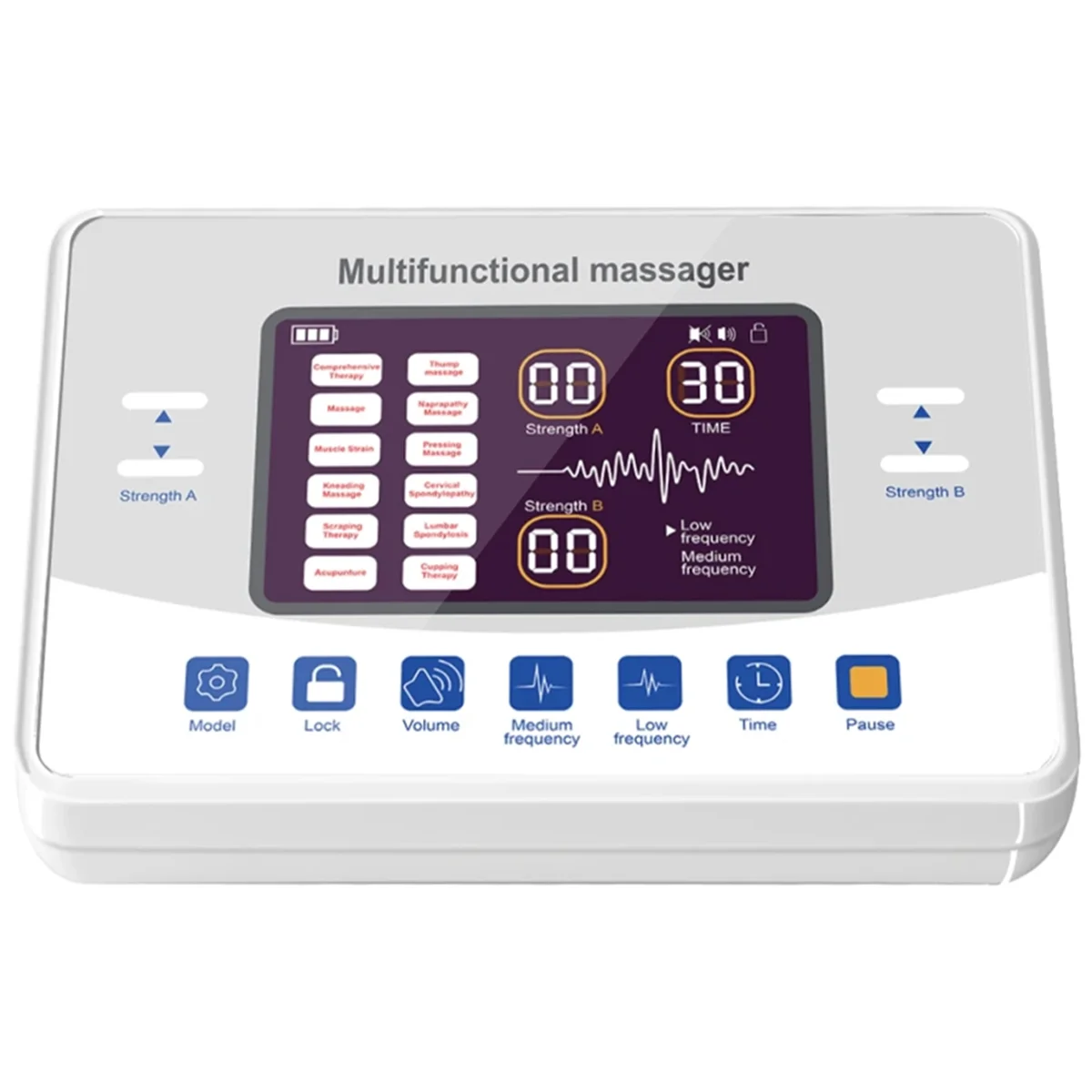 

12 Modes Low Frequency Therapy Device TENS Machine EMS Muscle Stimulator Electronic Pulse Massager