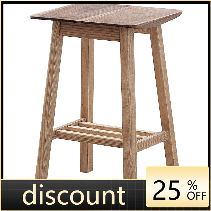 

LMM door shoe change stool solid wood bar stool entrance Nordic style storage