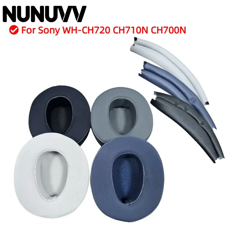 استبدال وسادات الأذن رغوة بطانة للأذن لسوني WH-CH720 CH710N CH700N سماعات الأذن سماعة كم سماعة الرأس.